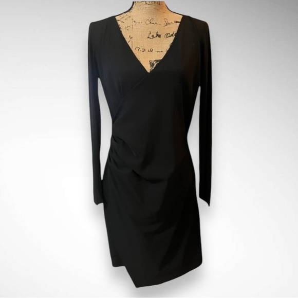 CHIARI BONI LA‎ PETITE ROBE Asymmetric Surplice Mini Cocktail Dress | EUC - Picture 2 of 7